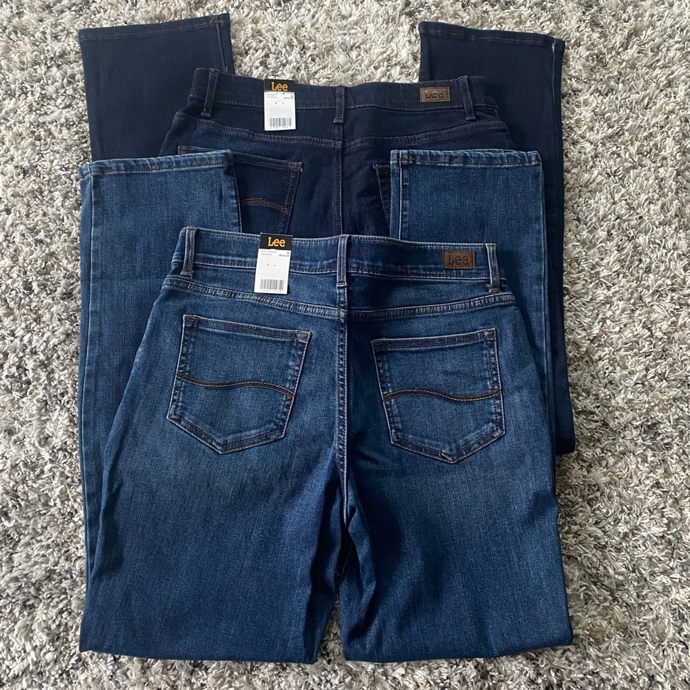 Lee Women's Straight Leg Jeans - Two Pairs , Blue Washes